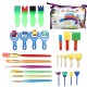 27Pcs Drawing Stamp Painting Pen Sponge Brushes Storage Bag Set Children Toys Gift 27Pcs Drawing Stamp Painting Pen Sponge Brushes Storage Bag Set Children Toys Gift