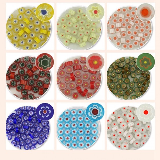 28g 90 COE Fusible Glass Beads Rainbow Mix Handmade Millefiori for Mosaic Decorations 28g 90 COE Fusible Glass Beads Rainbow Mix Handmade Millefiori for Mosaic Decorations