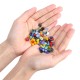 28g 90 COE Fusible Glass Beads Rainbow Mix Handmade Millefiori for Mosaic Decorations