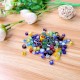 28g 90 COE Fusible Glass Beads Rainbow Mix Handmade Millefiori for Mosaic Decorations