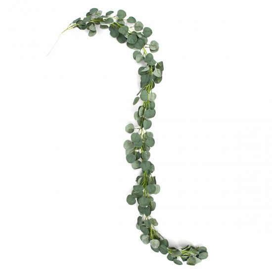 2M Artificial Plants Greenery Garland Faux Silk Vines Wreath Wedding Wall Leaves Decor Supplies