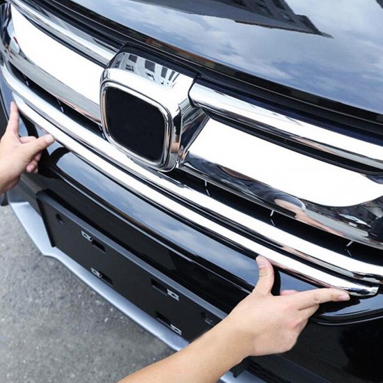 2PCS Stainless Steel Front Bumper Grill Grille Strip For Honda CRV 2017 2018 2PCS Stainless Steel Front Bumper Grill Grille Strip For Honda CRV 2017 2018