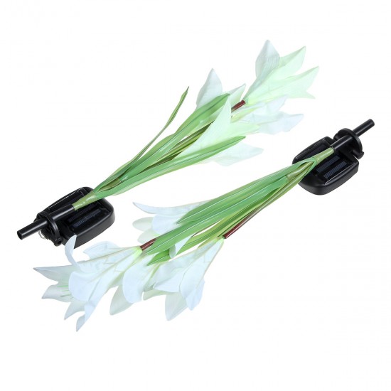 2Pcs 4LED Solar Light Flower Outdoor Garden LED Light 2Pcs 4LED Solar Light Flower Outdoor Garden LED Light