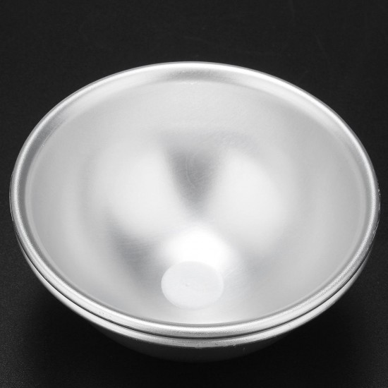 2Pcs 8cm Aluminum Bath Molds Sphere Round Ball Mould DIY Handmade Crafts 2Pcs 8cm Aluminum Bath Molds Sphere Round Ball Mould DIY Handmade Crafts