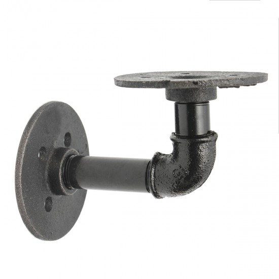 2Pcs Industrial Pipe Shelf Brackets Bookcases Holder Shelving Storage Rustic Decoration 2Pcs Industrial Pipe Shelf Brackets Bookcases Holder Shelving Storage Rustic Decoration