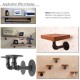 2Pcs Industrial Pipe Shelf Brackets Bookcases Holder Shelving Storage Rustic Decoration 2Pcs Industrial Pipe Shelf Brackets Bookcases Holder Shelving Storage Rustic Decoration