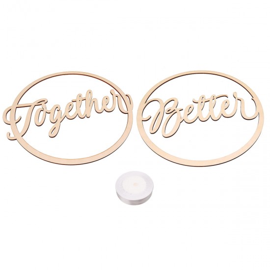 2Pcs Wedding Chair Signs Decorative Wooden Pendants Groom Bride Party Decorations 2Pcs Wedding Chair Signs Decorative Wooden Pendants Groom Bride Party Decorations