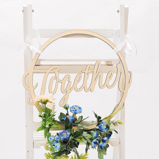 2Pcs Wedding Chair Signs Decorative Wooden Pendants Groom Bride Party Decorations 2Pcs Wedding Chair Signs Decorative Wooden Pendants Groom Bride Party Decorations