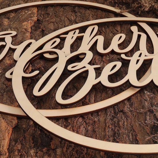 2Pcs Wedding Chair Signs Decorative Wooden Pendants Groom Bride Party Decorations 2Pcs Wedding Chair Signs Decorative Wooden Pendants Groom Bride Party Decorations