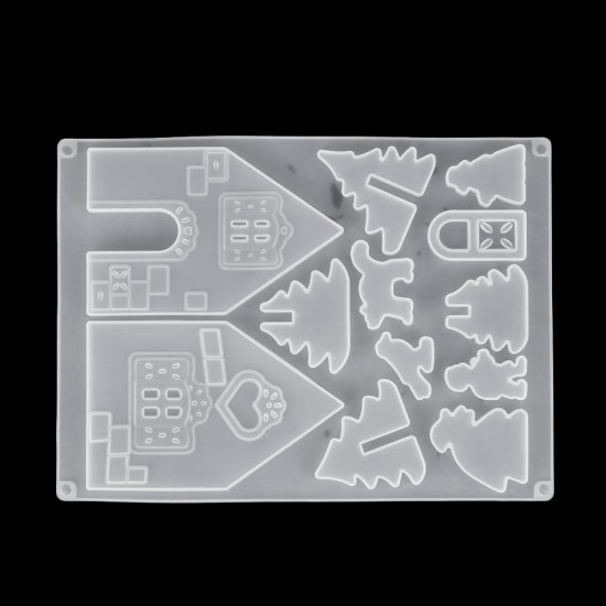 2Pcs/Set DIY Jewelry Bezel Making Crystal Silicone Resin Mould Casting Molds Kit Art Craft