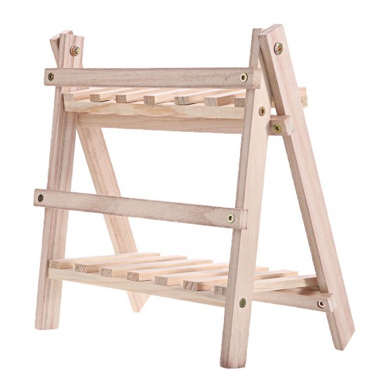 2Tier Wooden Shelves Flower Pot Plant Stand Display Indoor Outdoor Garden Patio 2Tier Wooden Shelves Flower Pot Plant Stand Display Indoor Outdoor Garden Patio