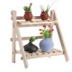 2Tier Wooden Shelves Flower Pot Plant Stand Display Indoor Outdoor Garden Patio 2Tier Wooden Shelves Flower Pot Plant Stand Display Indoor Outdoor Garden Patio