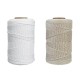 2mm 200M Beige/White DIY Cotton Twisted Cord Rope Craft Macrame String Natural 2mm 200M Beige/White DIY Cotton Twisted Cord Rope Craft Macrame String Natural
