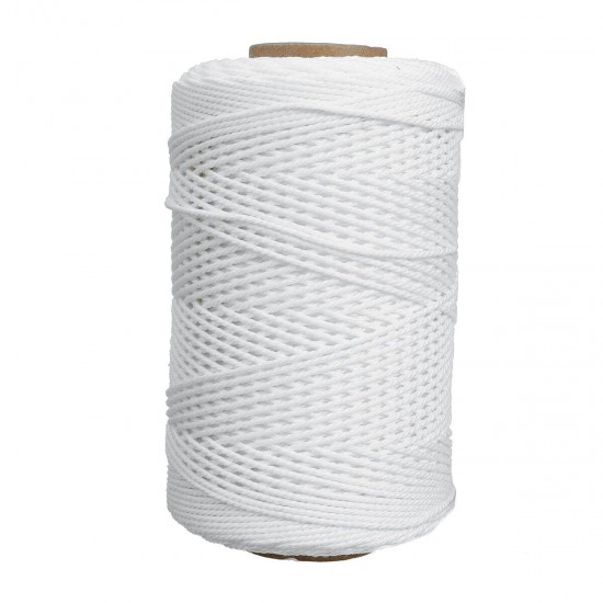 2mm 200M Beige/White DIY Cotton Twisted Cord Rope Craft Macrame String Natural 2mm 200M Beige/White DIY Cotton Twisted Cord Rope Craft Macrame String Natural