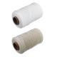 2mm 200M Beige/White DIY Cotton Twisted Cord Rope Craft Macrame String Natural 2mm 200M Beige/White DIY Cotton Twisted Cord Rope Craft Macrame String Natural