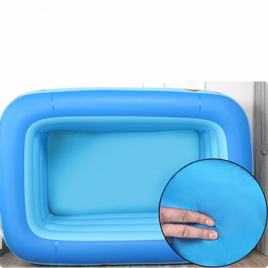 3-Layer Blue And White Inflatable Foldable Portable Swimming Pool Bathtub for Adult Children Home