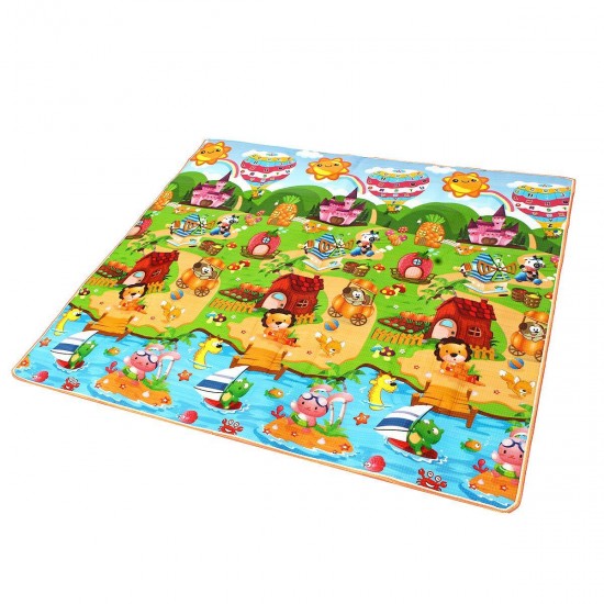 3 Size Baby Kids Floor Play Mat Rug Picnic Cushion Crawling Mat Pad Waterproof 3 Size Baby Kids Floor Play Mat Rug Picnic Cushion Crawling Mat Pad Waterproof