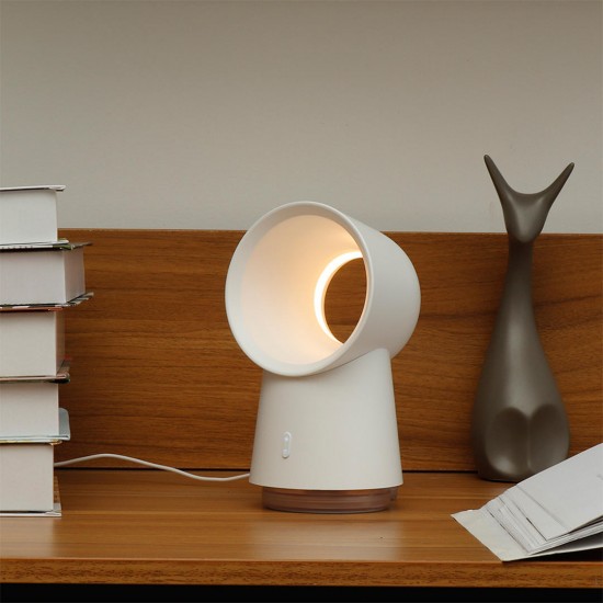 3 in 1 Mini Cooling Fan Bladeless Desktop Fan Mist Humidifier w/ LED Light