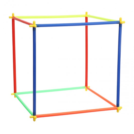 300/400/600/700pcs 4D Space Straw Puzzle Building Blocks Kids Intelligence Toy