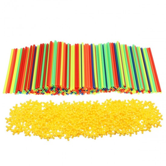 300/400/600/700pcs 4D Space Straw Puzzle Building Blocks Kids Intelligence Toy 300/400/600/700pcs 4D Space Straw Puzzle Building Blocks Kids Intelligence Toy
