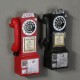 30cm Black Vintage Rotary Dial Telephone Statue Model Phone Booth Figurine Decorations