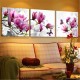 30x30cm 3Pcs Panel Framed Flower Canvas Wall Art Home Decor Modern Paintings Print Picture
