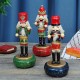 32CM Wooden Guard Nutcracker Soldier Toy Music Box Christmas Decorations Xmas Gift