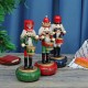 32CM Wooden Guard Nutcracker Soldier Toy Music Box Christmas Decorations Xmas Gift 32CM Wooden Guard Nutcracker Soldier Toy Music Box Christmas Decorations Xmas Gift