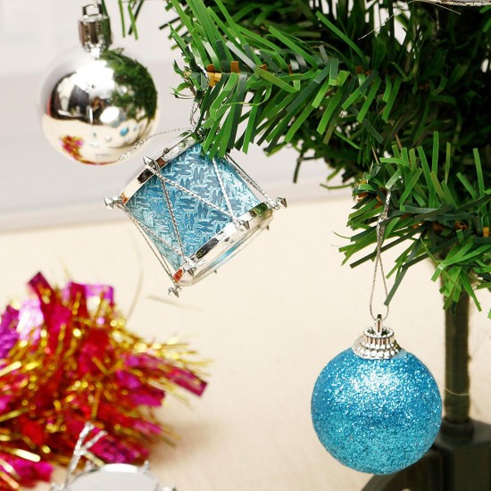 32PCS Christmas Xmas Tree Decorations Hanging Ornaments Baubles Balls Drums Bells