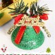 3.5/4.1cm 6pcs Christmas Bells Christmas Decoration Color Dusted Plastic Bells Christmas Tree Accessories