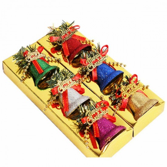 3.5/4.1cm 6pcs Christmas Bells Christmas Decoration Color Dusted Plastic Bells Christmas Tree Accessories 3.5/4.1cm 6pcs Christmas Bells Christmas Decoration Color Dusted Plastic Bells Christmas Tree Accessories