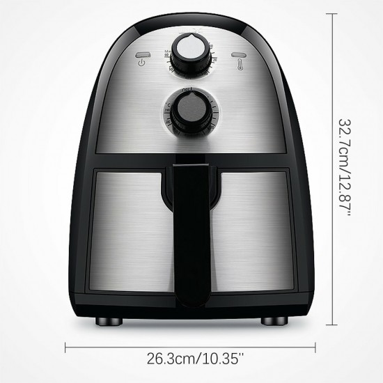 3.5L Multipurpose Oil Free Air Fryer Non-stick Temperature Timing Control 1500W