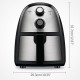 3.5L Multipurpose Oil Free Air Fryer Non-stick Temperature Timing Control 1500W 3.5L Multipurpose Oil Free Air Fryer Non-stick Temperature Timing Control 1500W