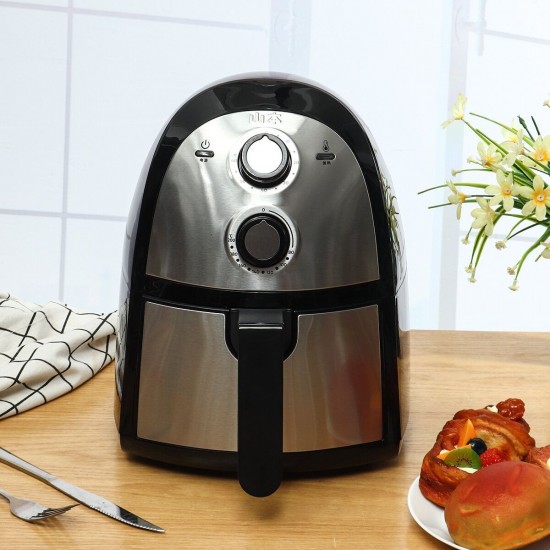 3.5L Multipurpose Oil Free Air Fryer Non-stick Temperature Timing Control 1500W