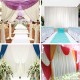 3*6M White Wedding Party Backdrop Curtain Drapes Background Decorations Studio Draping