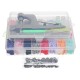 375 Sets T5 Snap Poppers Fasteners Plastic Buttons 25 colors Pliers Punching Tool