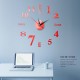 3D Acrylic DIY Large Wall Clock Mirror Surface Sticker 5 Color Home Office Decor