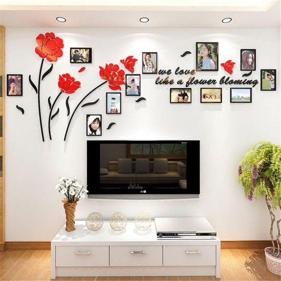 3D Acrylic Family Photo Picture Frame Wall Sticker Art Background Home Decor 3D Acrylic Family Photo Picture Frame Wall Sticker Art Background Home Decor