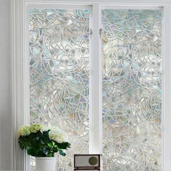 3D Anti-UV Waterproof Translucent Glass Film Sticker Privacy Home Window