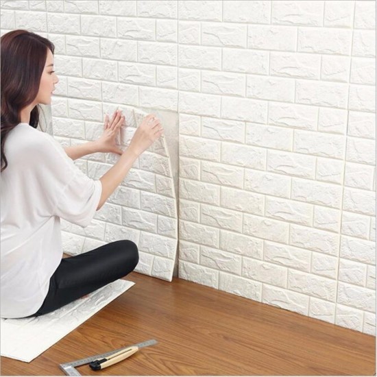 3D Brick Pattern Wall Paper Bedroom Living Room Modern Wall Background TV Decor