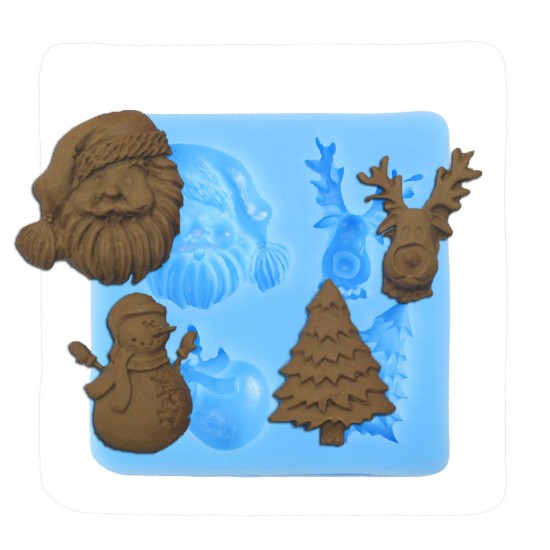 3D Christmas New Year House Silicone Fondant Mould Baking Chocolate Sugarcraft