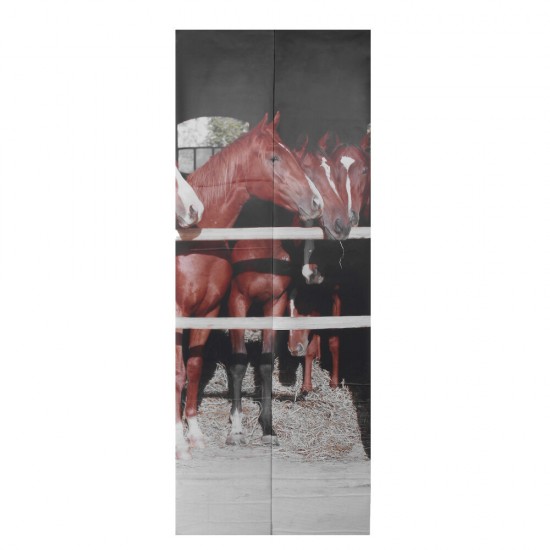 3D Creative Horse Door Wall Sticker Decals Self Adhesive Mural Home Art Decor 3D Creative Horse Door Wall Sticker Decals Self Adhesive Mural Home Art Decor