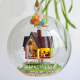 3D DIY Miniature Glass Ball Dollhouse LED Sound Control Light Doll House Creative Christmas Gift