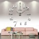 3D DIY Modern Wall Clock Silent Mirror Surface Living Room Hanging Decorations