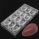 3D Easter Smooth Egg Shaped Clear Plastic Cake Candy Chocolate Mould