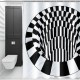 3D Effect Geometric Square Bathroom Bath Shower Curtain 180*180cm w/ 12 3D Effect Geometric Square Bathroom Bath Shower Curtain 180*180cm w/ 12