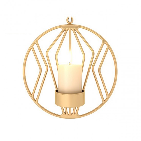 3D Geometric Candlestick Iron Wall Candle Holder Sconce Warm Home Party Decor 3D Geometric Candlestick Iron Wall Candle Holder Sconce Warm Home Party Decor