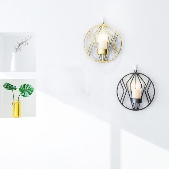3D Geometric Candlestick Iron Wall Candle Holder Sconce Warm Home Party Decor 3D Geometric Candlestick Iron Wall Candle Holder Sconce Warm Home Party Decor