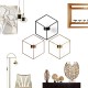 3D Geometric Nordic Style Candle Holder Iron Candlestick Handmade Wall Art Room Home Decor 3D Geometric Nordic Style Candle Holder Iron Candlestick Handmade Wall Art Room Home Decor