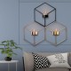 3D Geometric Nordic Style Candle Holder Iron Candlestick Handmade Wall Art Room Home Decor 3D Geometric Nordic Style Candle Holder Iron Candlestick Handmade Wall Art Room Home Decor